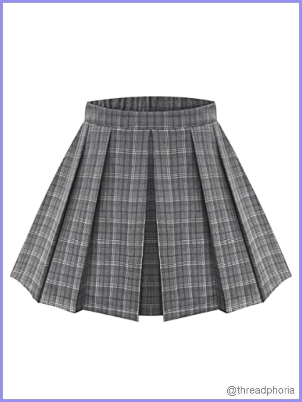 Women's Plus Size Pleated Skater Skirt, High Waist A-Line Mini, Side Hidden